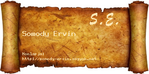 Somody Ervin névjegykártya
